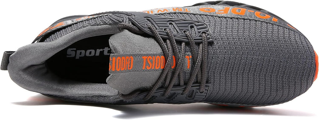 Womens Breathable Walking Running Shoes Athletic Blade Non Slip Workout Sport Sneakers Gym Tennis Fashion Sneakers Dark Grey Size 5.5