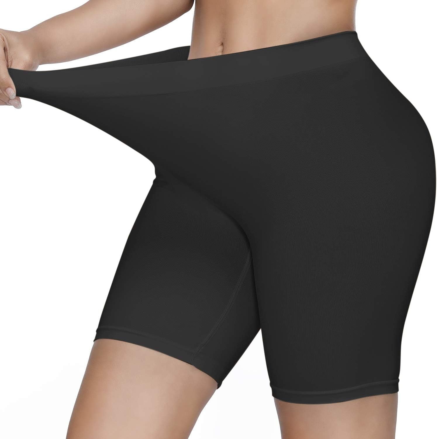 Women'S Slip Shorts for under Dresses, Seamless Smooth Comfortable Stretch Yoga & Bike Shorts